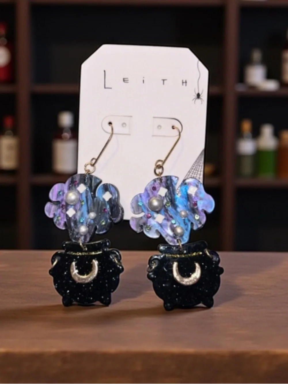 Leith Witches Hat Halloween Spooky Earrings